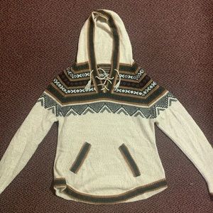 Hooded wool sweater